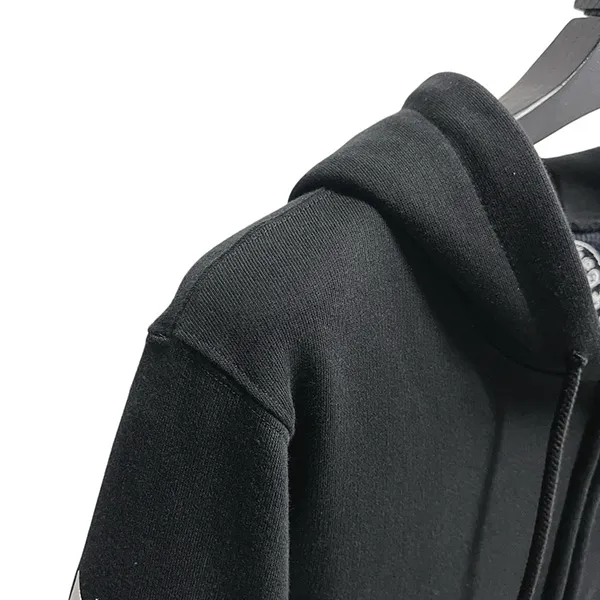 クロムハーツ OLD ZIP パーカー スーパーコピー バックホースシュー ダガージップアップ フーディ スウェットパーカー ブラック Kuh24921