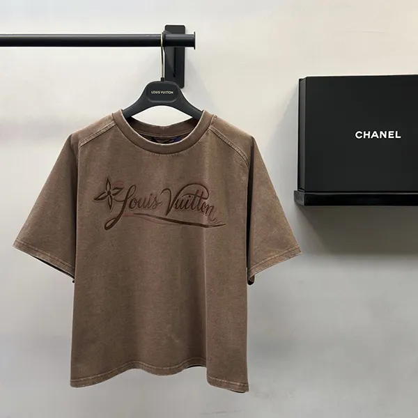 入荷少 ルイヴィトン LV シグネチャープリント オーバーダイ Tシャツ スーパーコピー 1AK1JB