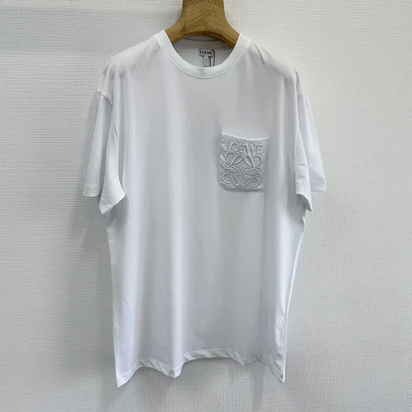 ロエベ アナグラム刺繍入りポケット コットンTシャツ スーパーコピー low05221