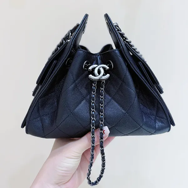 シャネル CHANEL25 ハンドバッグ ミニサイズ キャビアスキン ブラック AS5631 B22713 94305