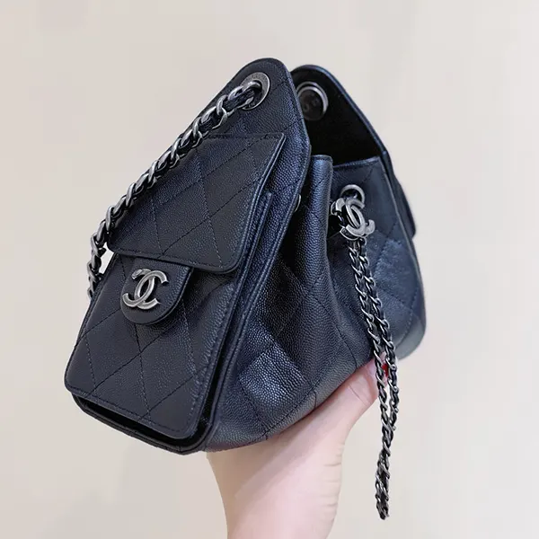 シャネル CHANEL25 ハンドバッグ ミニサイズ キャビアスキン ブラック AS5631 B22713 94305