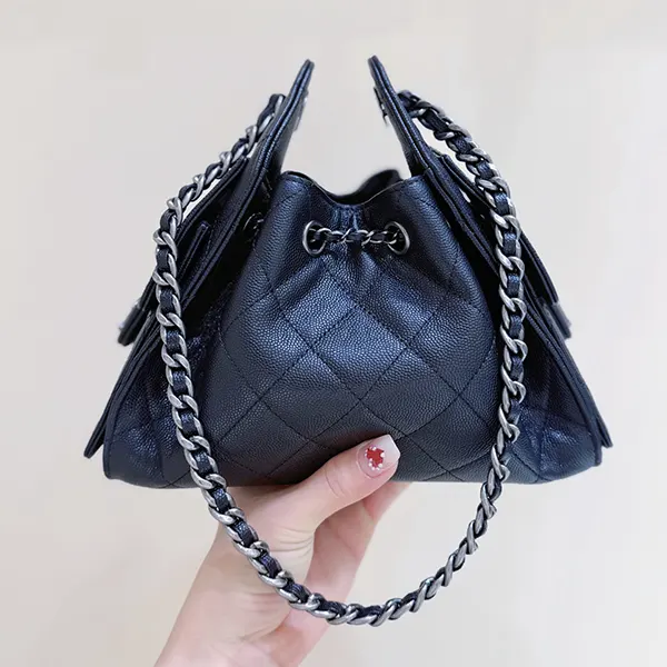 シャネル CHANEL25 ハンドバッグ ミニサイズ キャビアスキン ブラック AS5631 B22713 94305