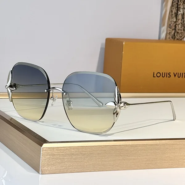 ルイヴィトン LV フラワーエッジ スクエアサングラス 偽物