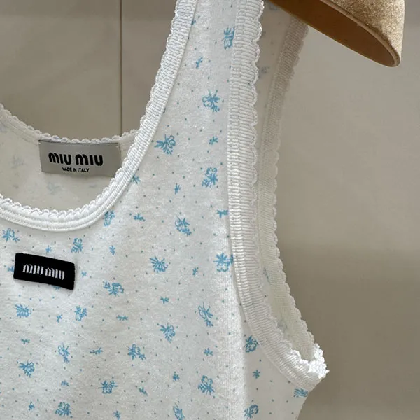 ◆完売前に◆【ミュウミュウ コピー】リブ編みジャージー タンクトップ