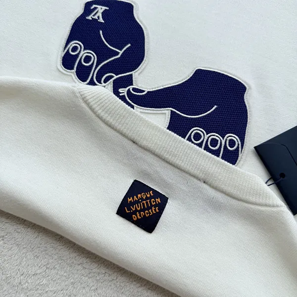 【お洒落LVハンドサイン】ルイヴィトン クルーネックTシャツ コピー