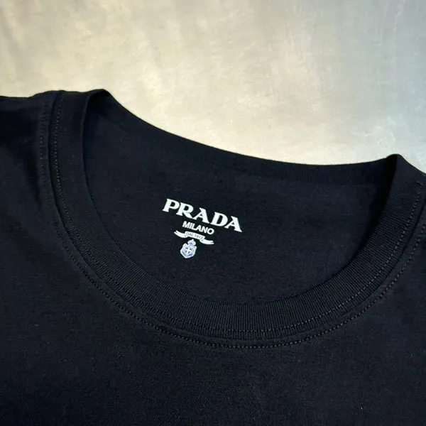 プラダ コットン Tシャツ コピー★ブラックUJN852_13CC