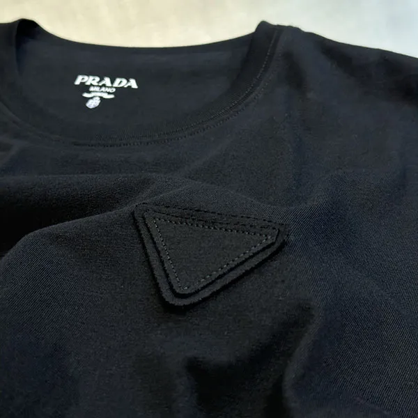 プラダ コットン Tシャツ コピー★ブラックUJN852_13CC