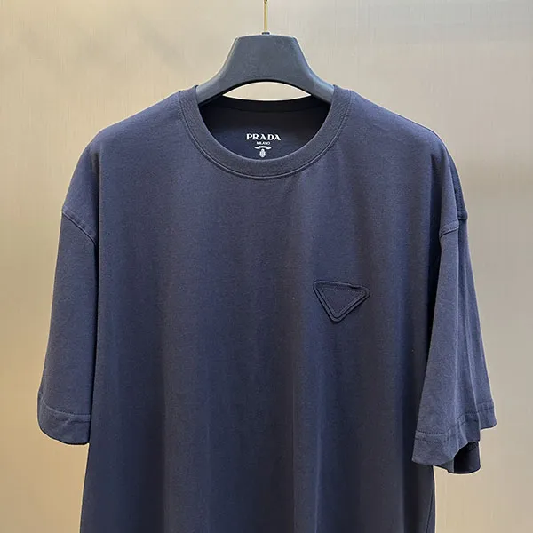 プラダ コットン Tシャツ スーパーコピー★ネイビー UJN852_13CC