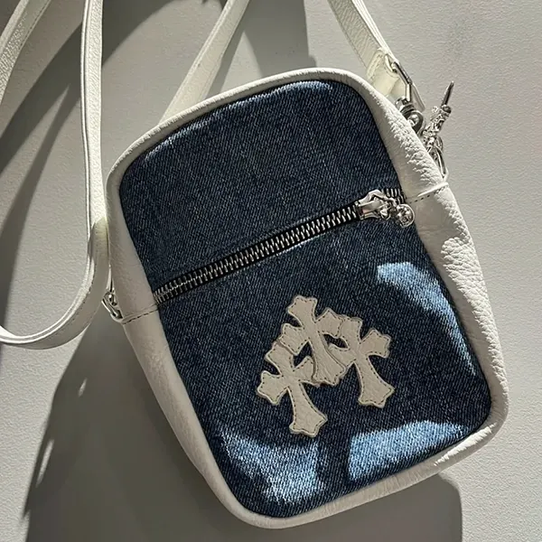 クロムハーツ TAKA MINI タカミニ セメタリークロス ショルダーバッグ デニム