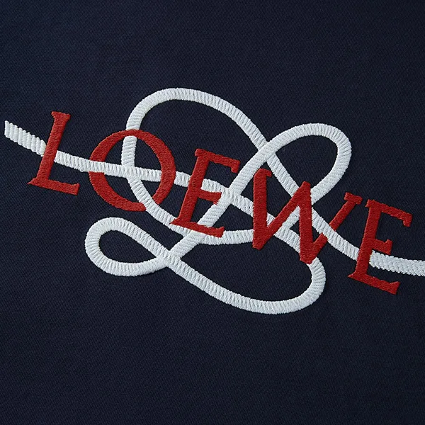 ロエベ ロゴ エンブロイダリーコットン Tシャツ