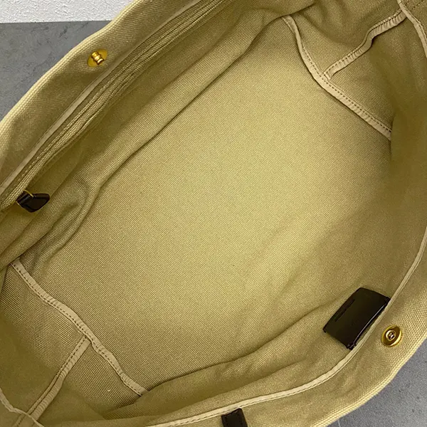 ザ・ロウ Idaho ベージュ ショルダーバッグ キャンバス×レザー