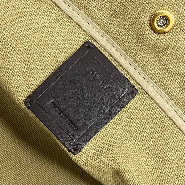ザ・ロウ Idaho ベージュ ショルダーバッグ キャンバス×レザー