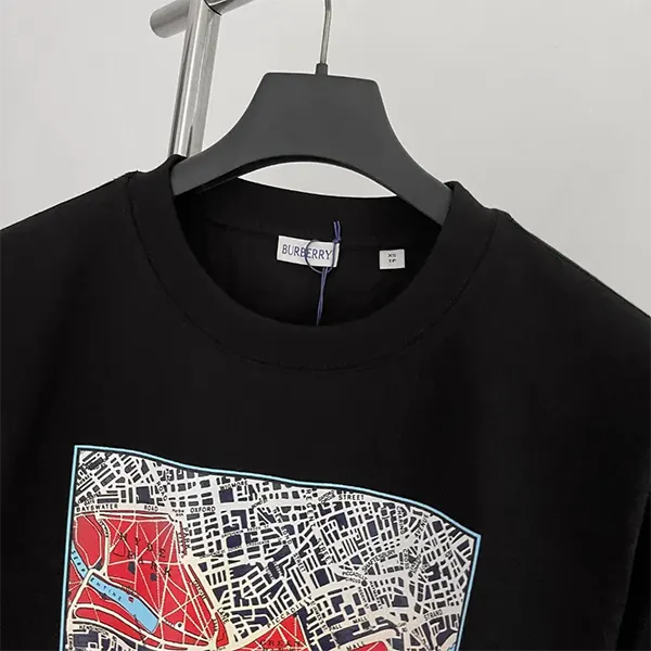 バーバリー ロングスリーブ ロンドンマップ コットンTシャツ スーパーコピー 81346691