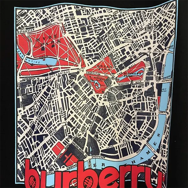バーバリー ロングスリーブ ロンドンマップ コットンTシャツ スーパーコピー 81346691